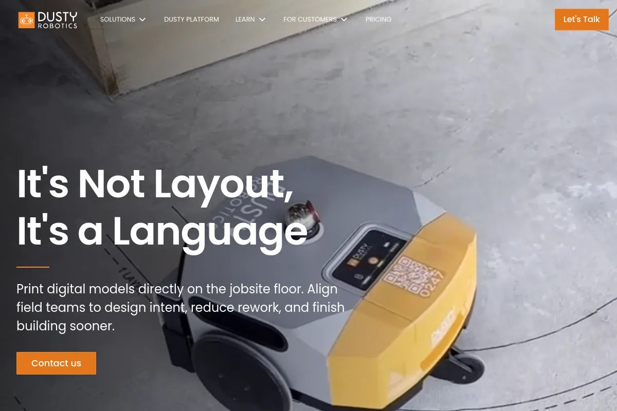 Dusty Robotics website or repository screenshot