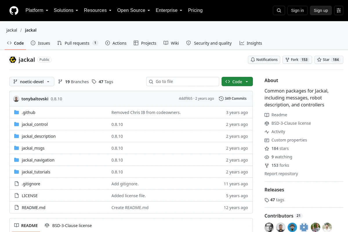 jackal · jackal resource page screenshot