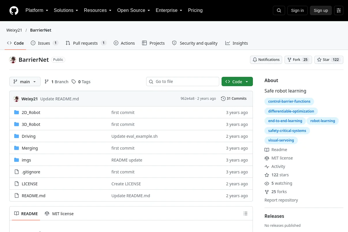 BarrierNet · Weixy21 resource page screenshot