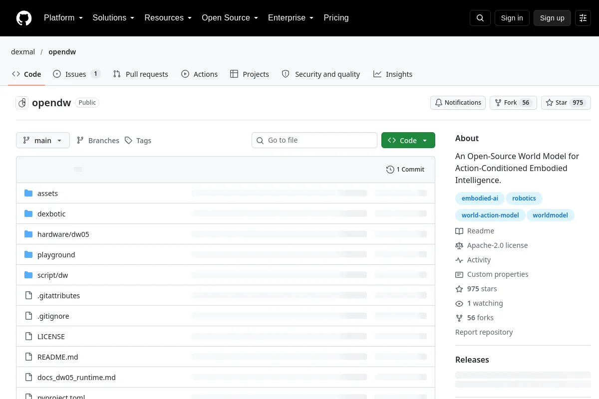 opendw · dexmal resource page screenshot