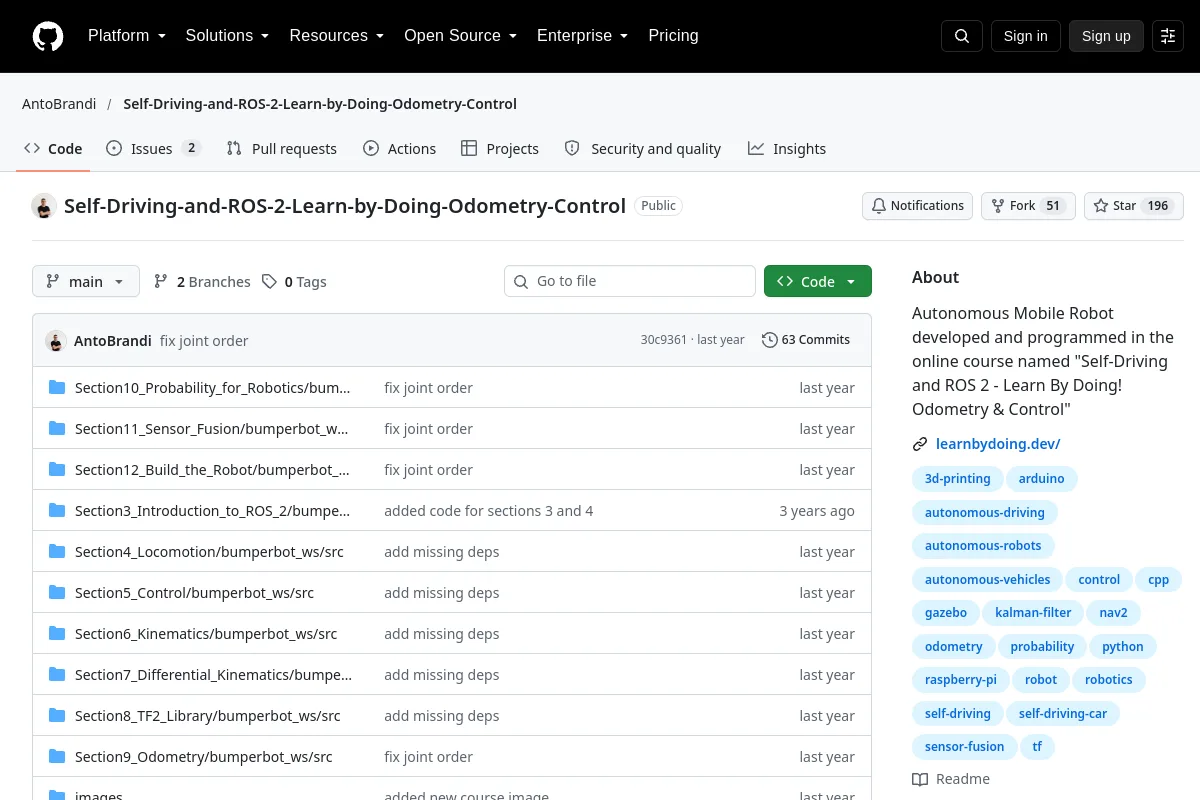 Self-Driving-and-ROS-2-Learn-by-Doing-Odometry-Control · AntoBrandi website or repository screenshot