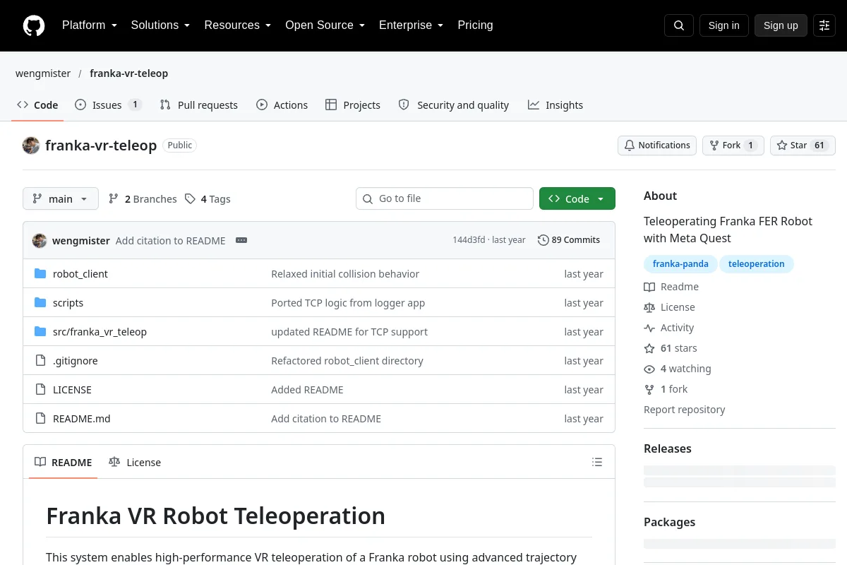 franka-vr-teleop · wengmister website or repository screenshot