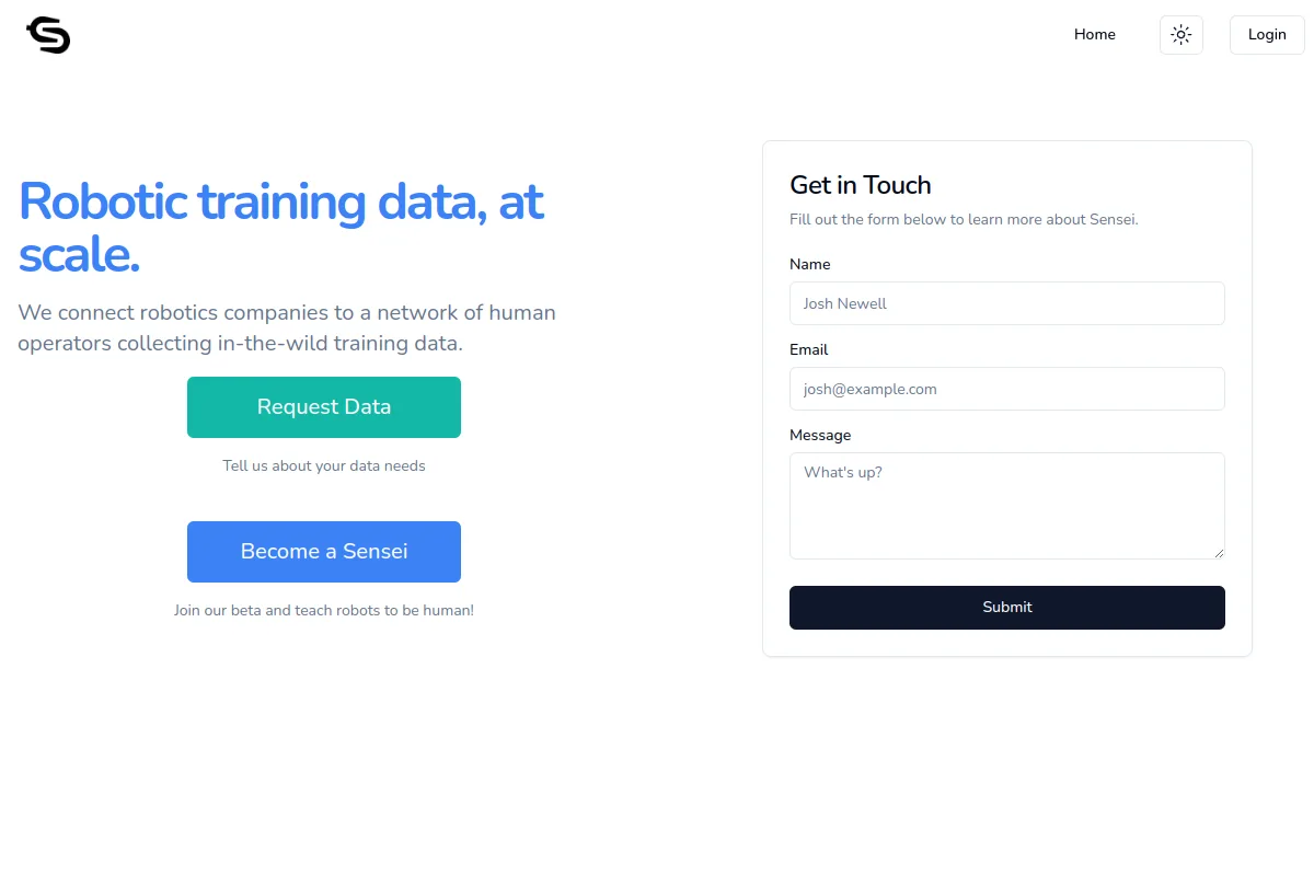 Sensei website or repository screenshot