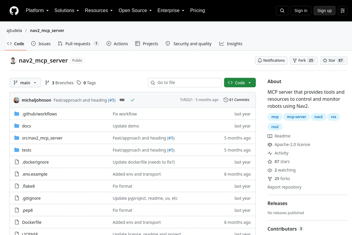 nav2_mcp_server · ajtudela website or repository screenshot