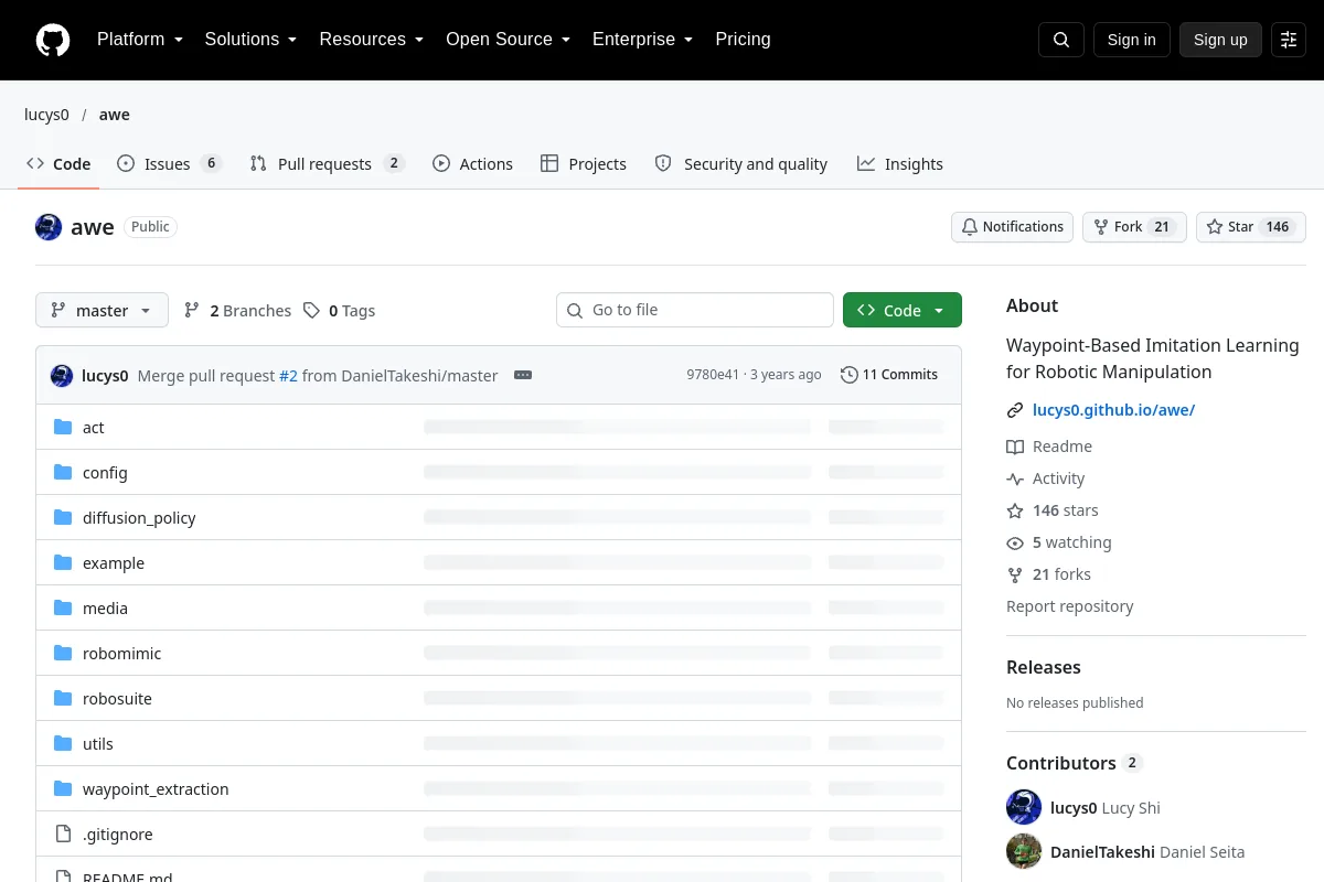 awe · lucys0 website or repository screenshot