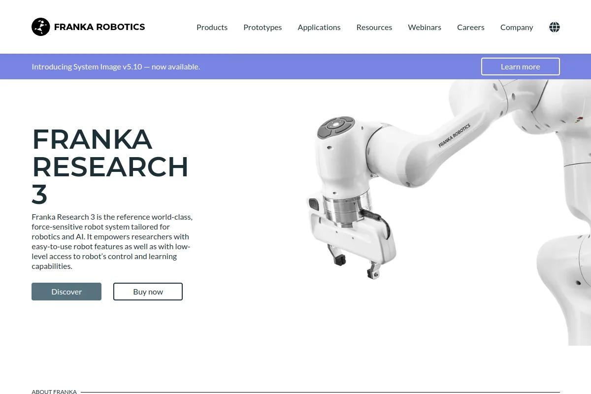 Franka Research 3 website or repository screenshot