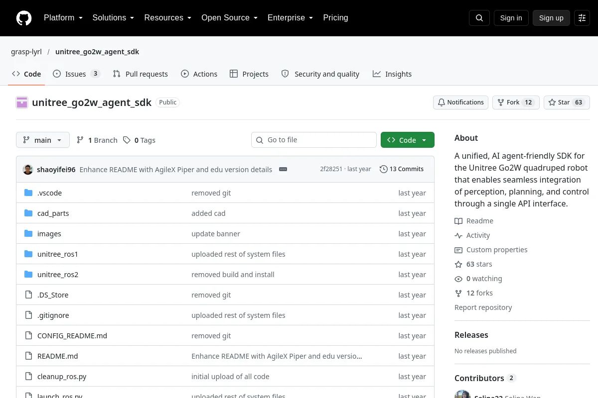 unitree_go2w_agent_sdk · grasp-lyrl website or repository screenshot