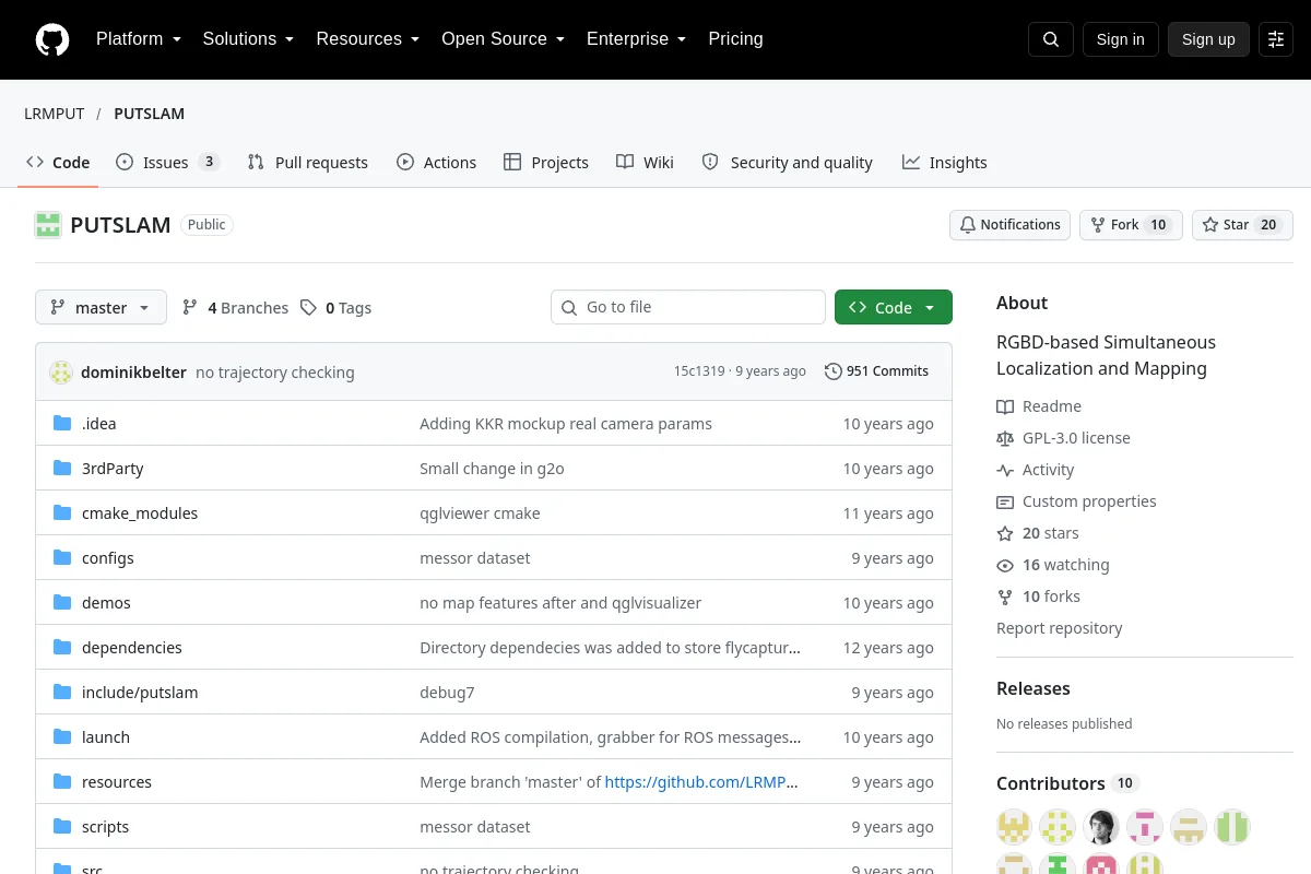 PUTSLAM · LRMPUT resource page screenshot