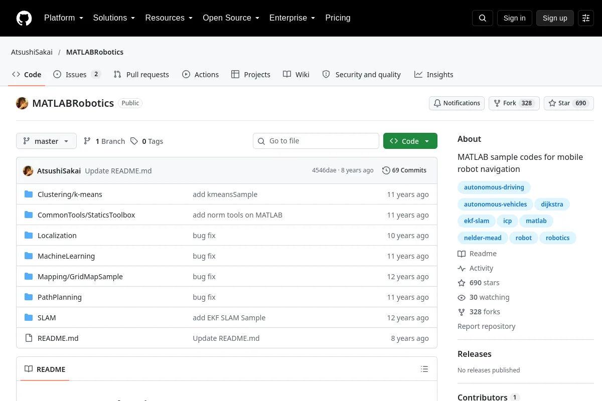 MATLABRobotics · AtsushiSakai resource page screenshot