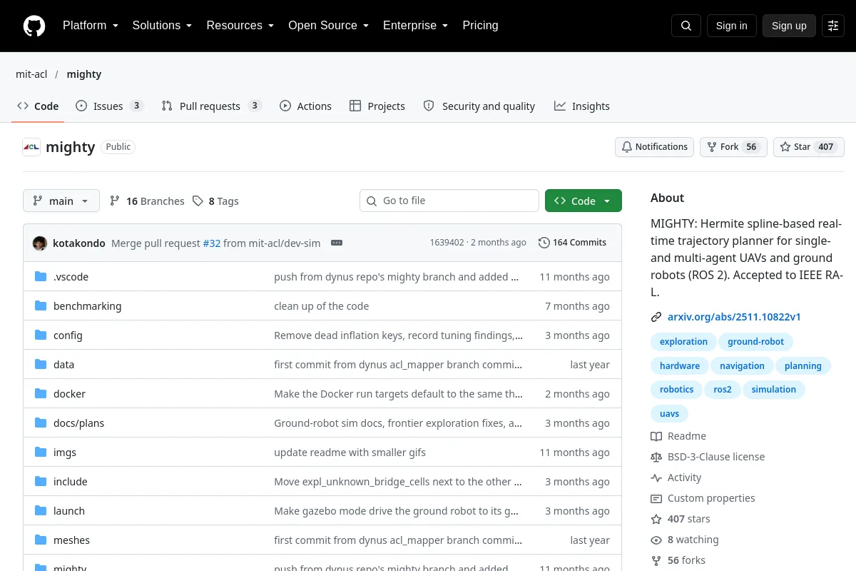 mighty · mit-acl resource page screenshot