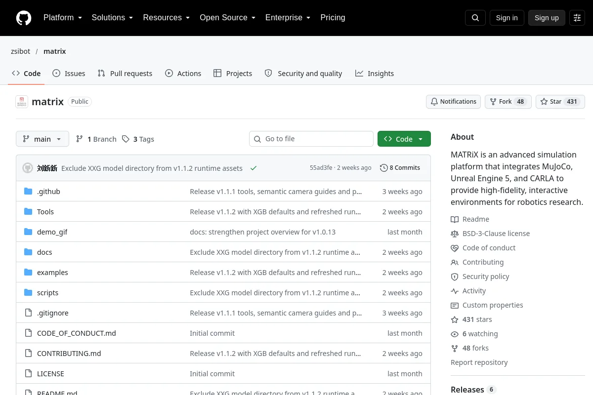 matrix · zsibot resource page screenshot