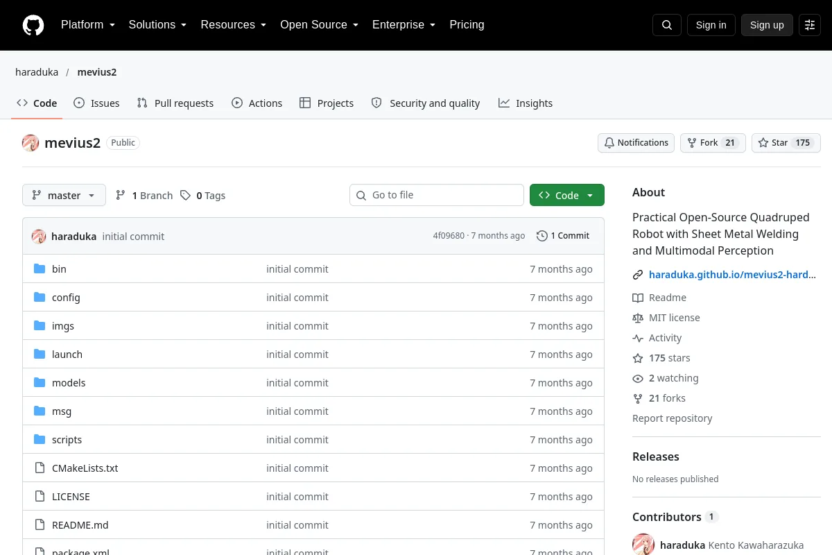 mevius2 · haraduka website or repository screenshot