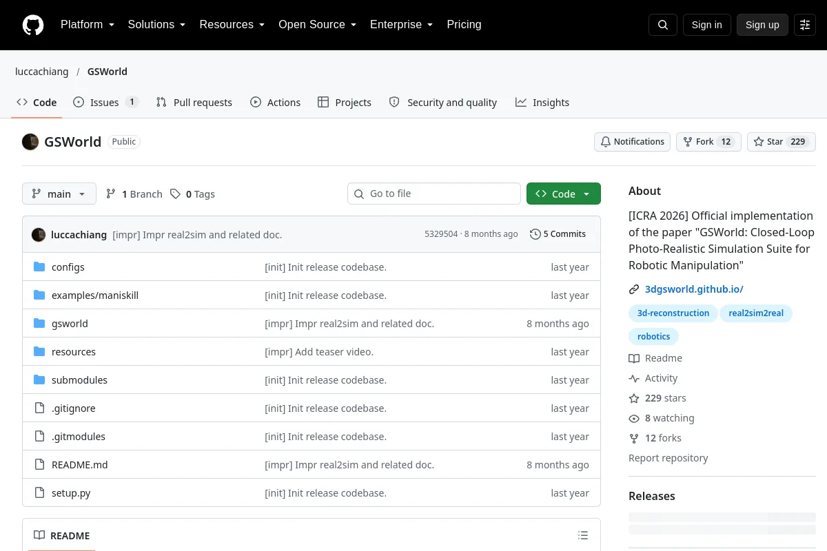 GSWorld · luccachiang website or repository screenshot