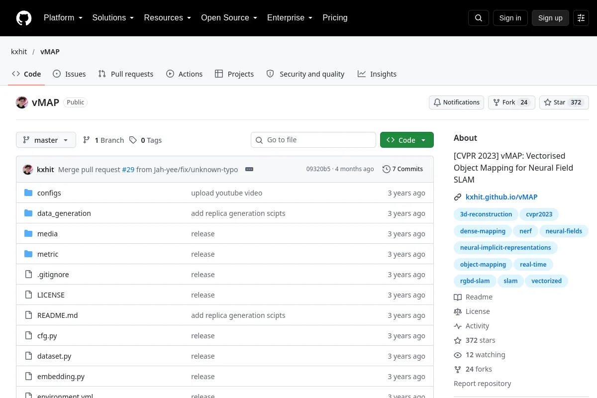 vMAP · kxhit website or repository screenshot