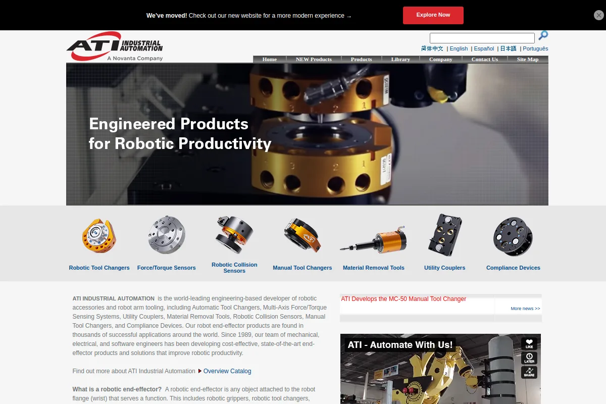 ATI Industrial Automation website or repository screenshot