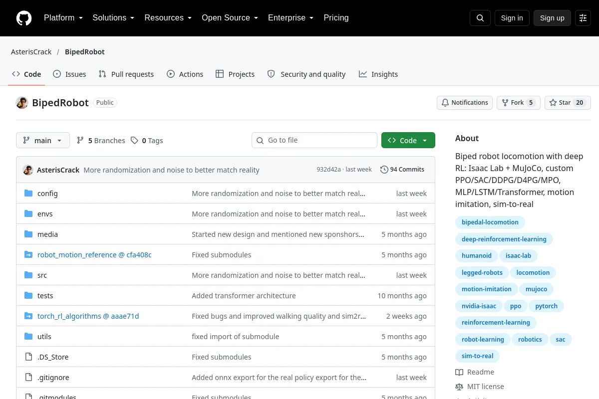 BipedRobot · AsterisCrack resource page screenshot