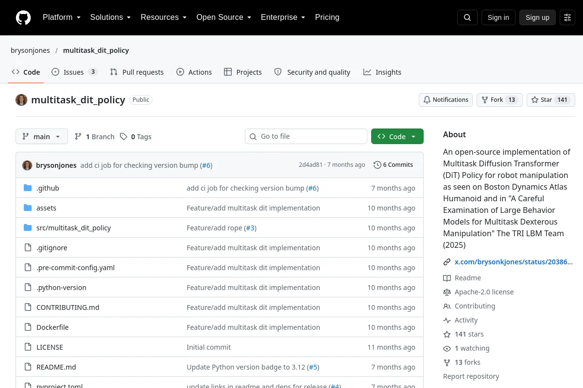 multitask_dit_policy · brysonjones website or repository screenshot