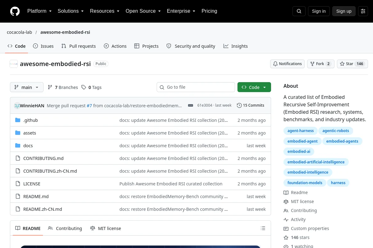 awesome-embodied-rsi · cocacola-lab website or repository screenshot