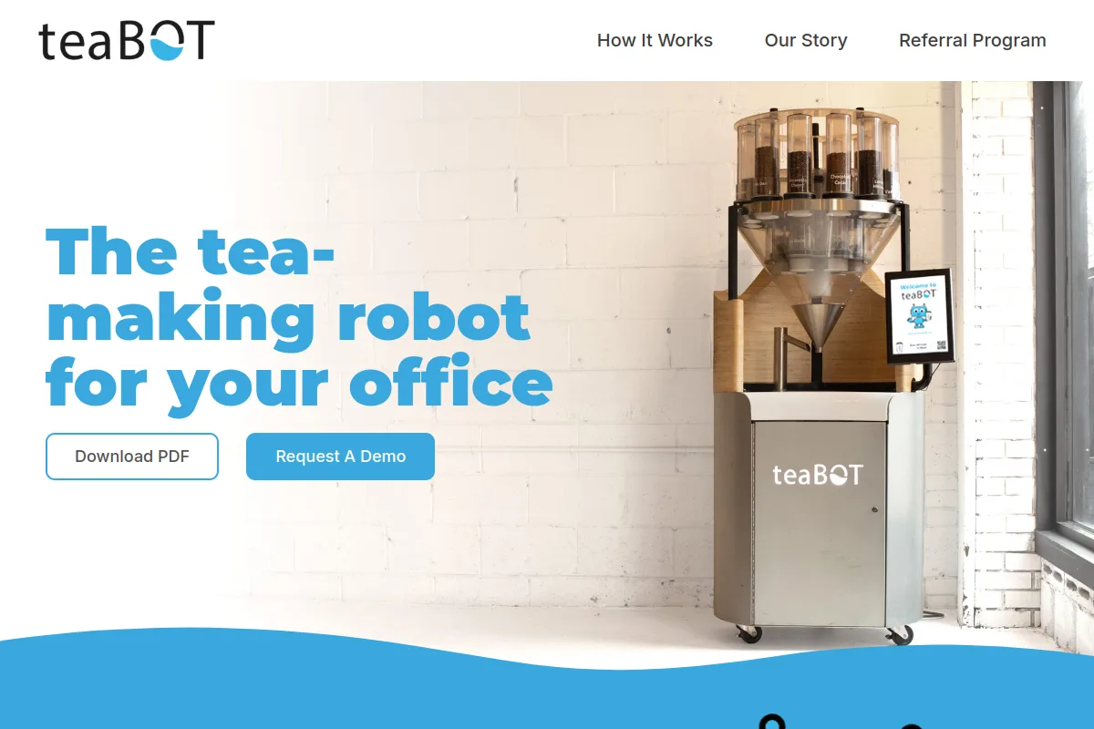 teaBOT resource page screenshot