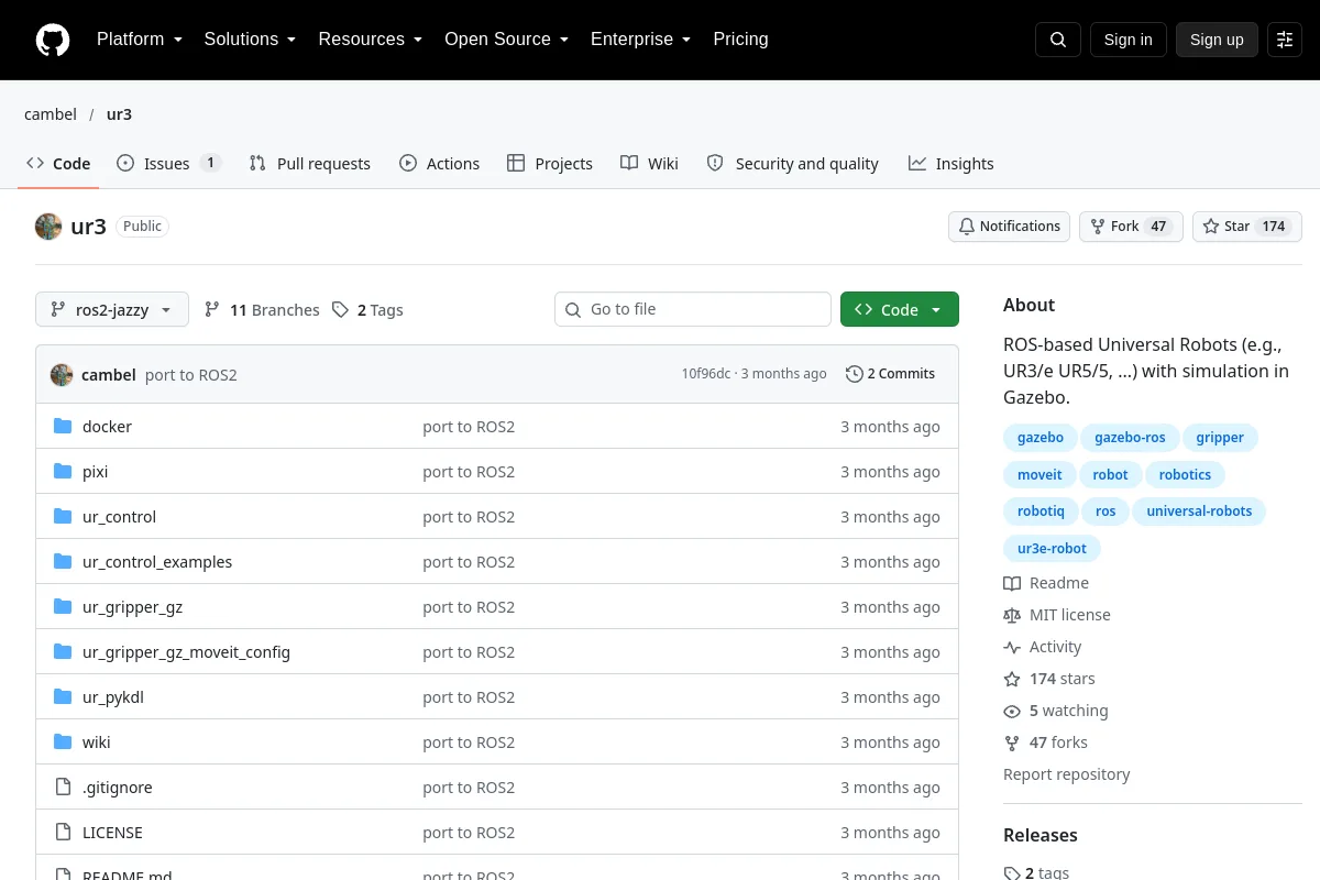 ur3 · cambel resource page screenshot