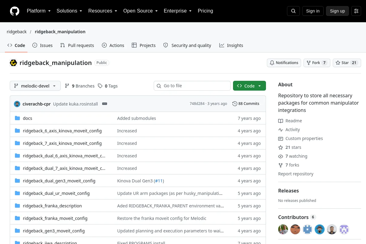 ridgeback manipulation · ridgeback resource page screenshot