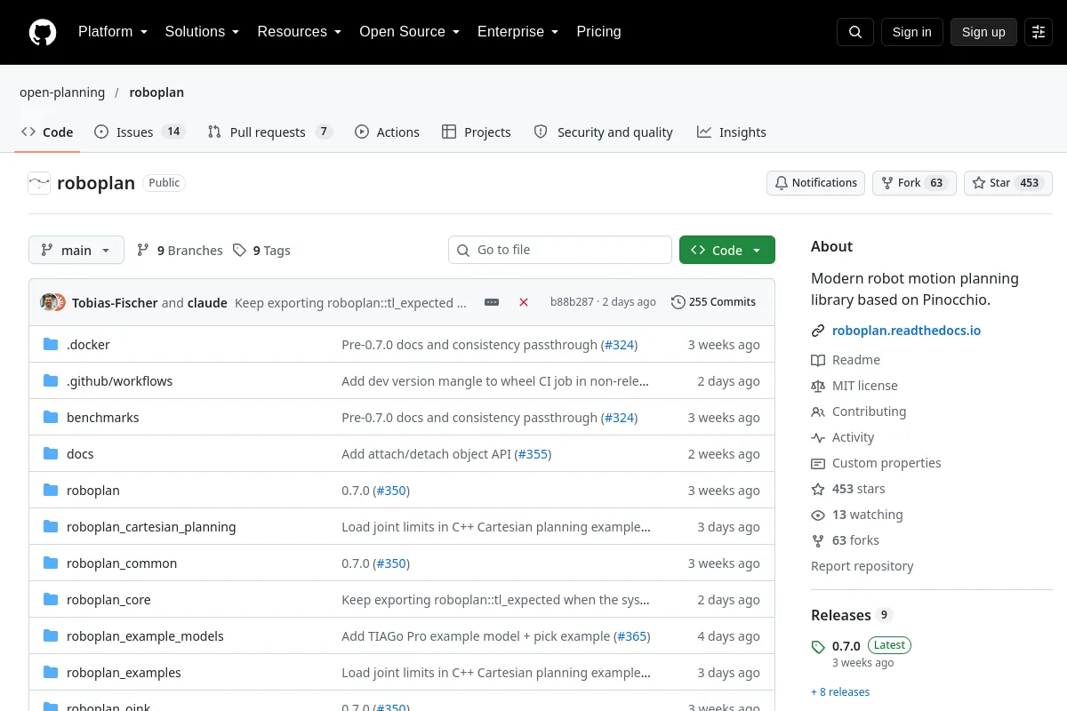 roboplan · open-planning resource page screenshot