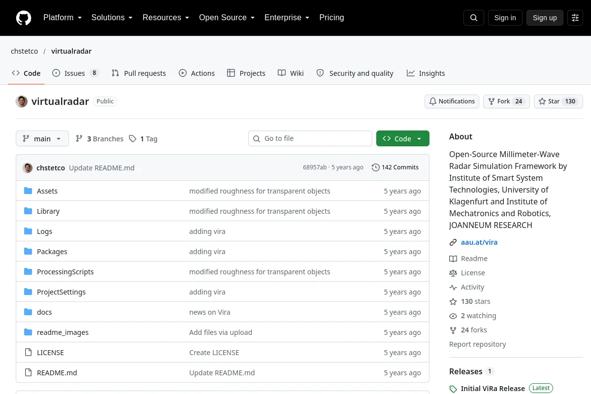 virtualradar · chstetco resource page screenshot