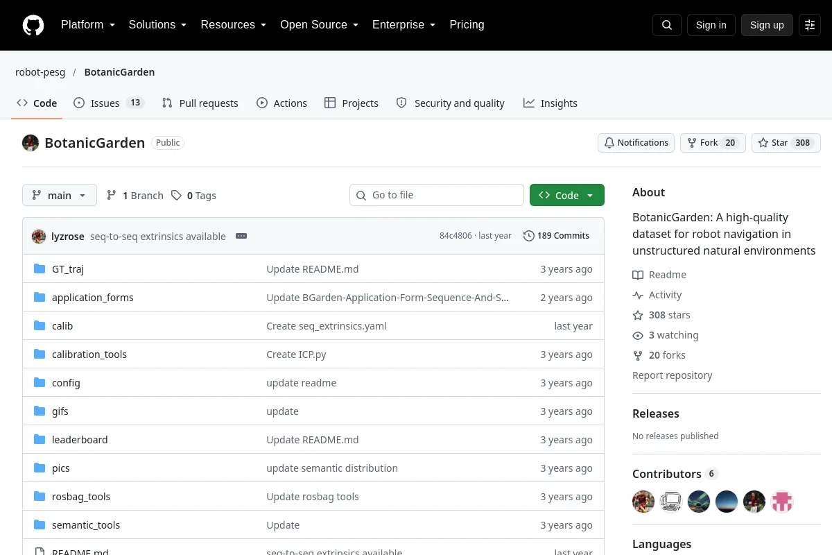 BotanicGarden · robot-pesg website or repository screenshot
