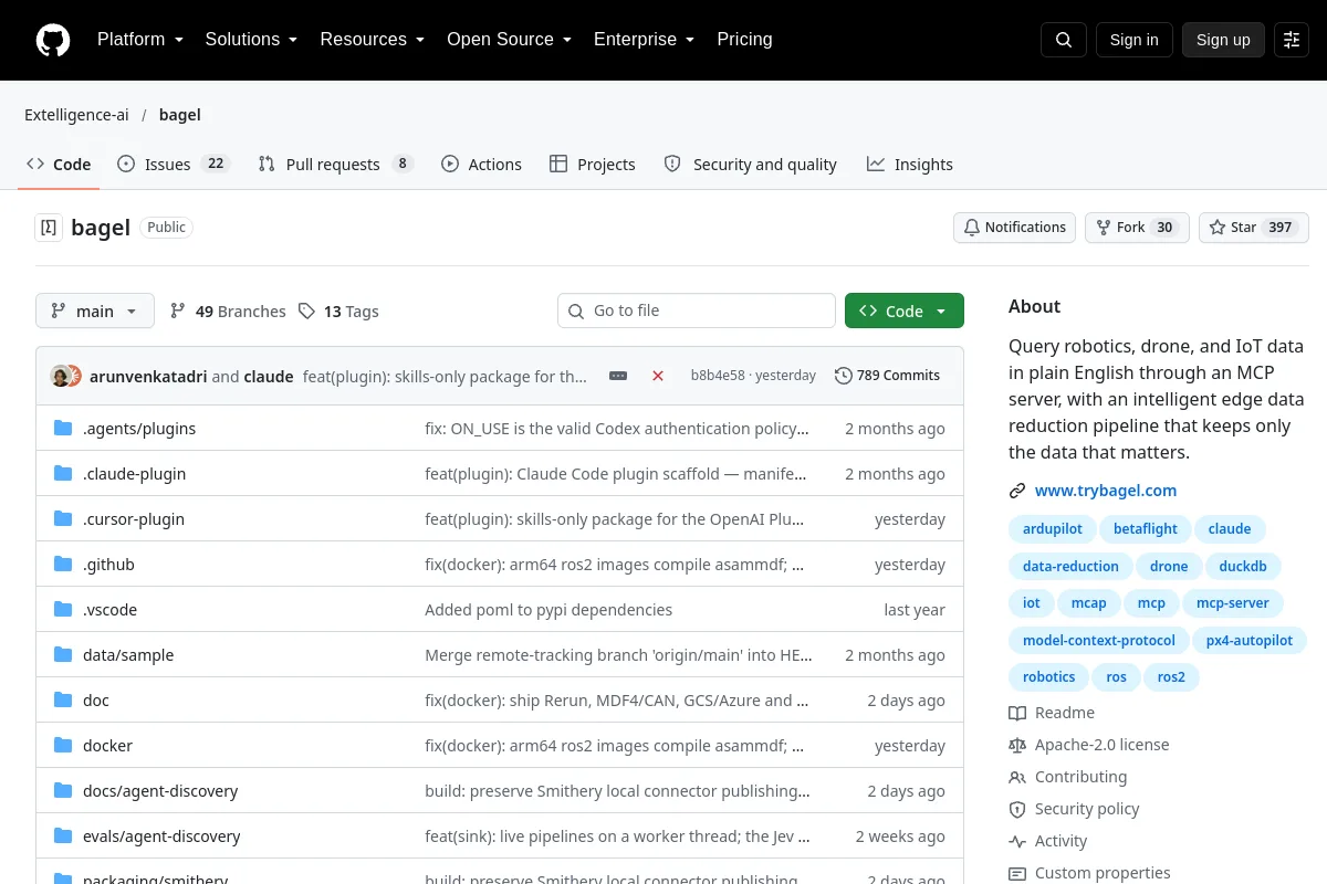 bagel · Extelligence-ai resource page screenshot