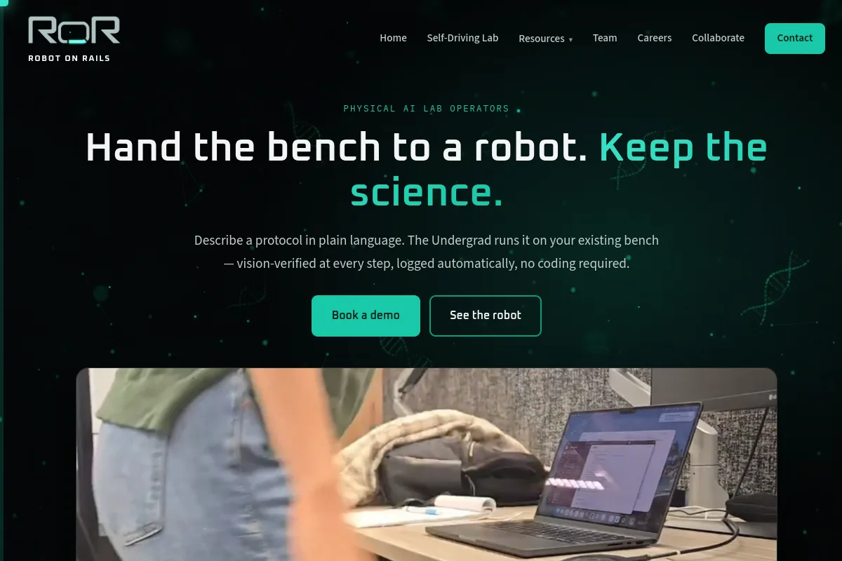 Robot on Rails website or repository screenshot
