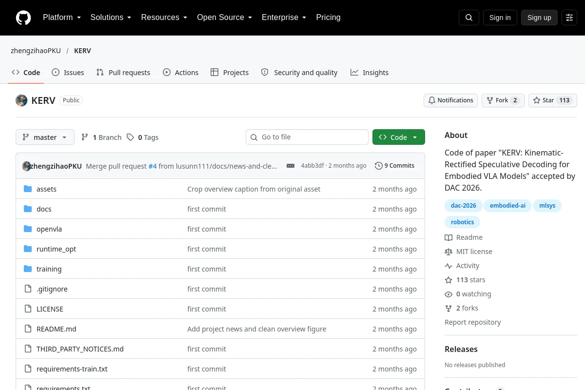 KERV · zhengzihaoPKU website or repository screenshot