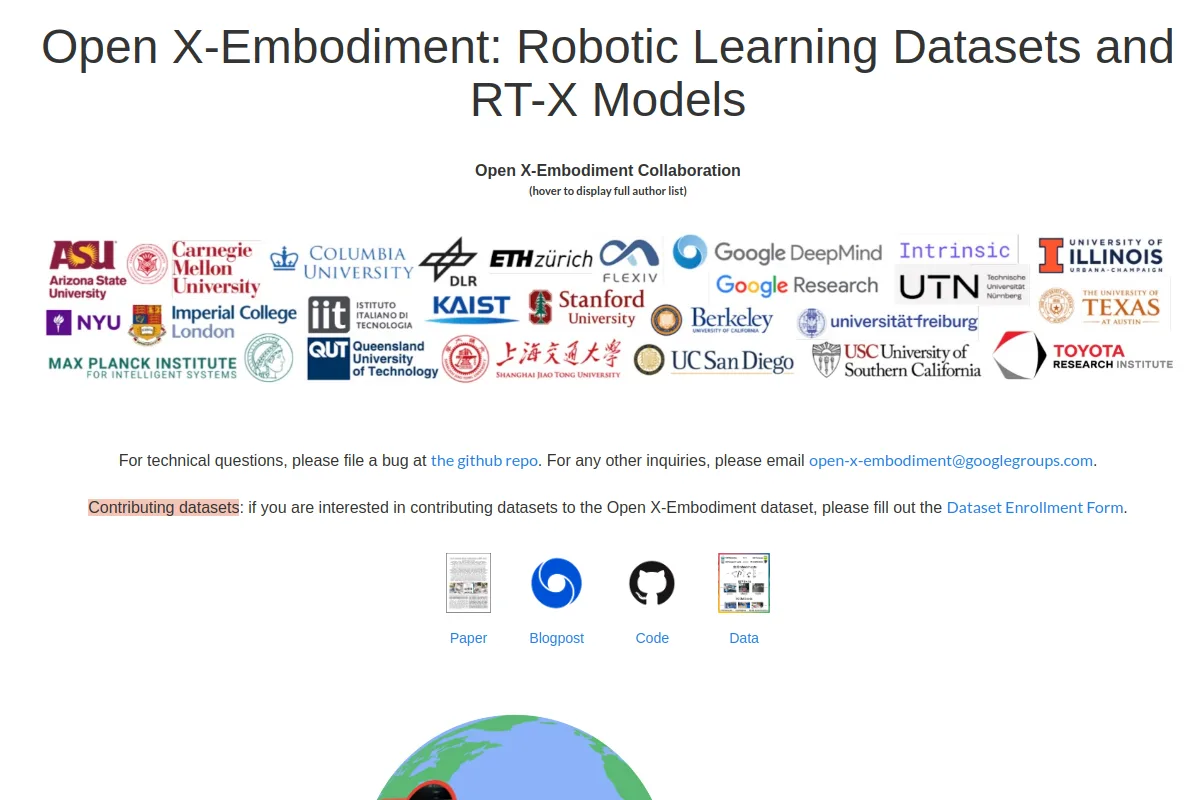 Open X-Embodiment website or repository screenshot