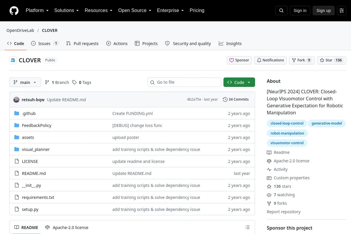 CLOVER · OpenDriveLab website or repository screenshot