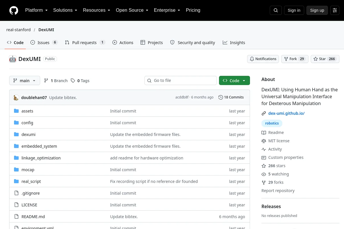 DexUMI · real-stanford resource page screenshot