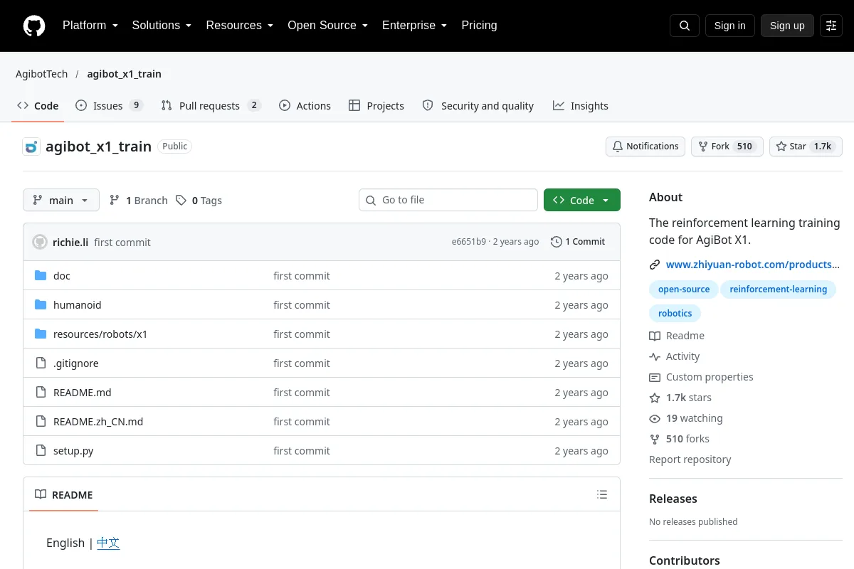 agibot x1 train · AgibotTech resource page screenshot