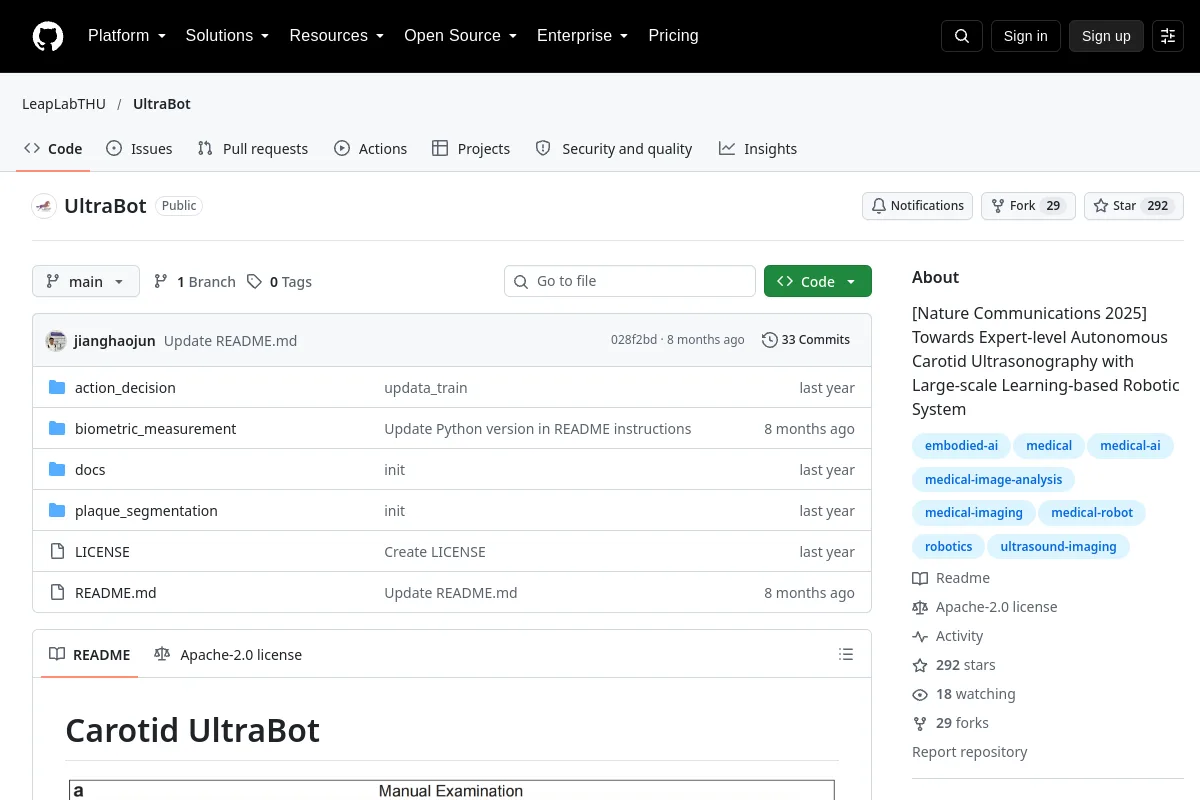 UltraBot · LeapLabTHU website or repository screenshot