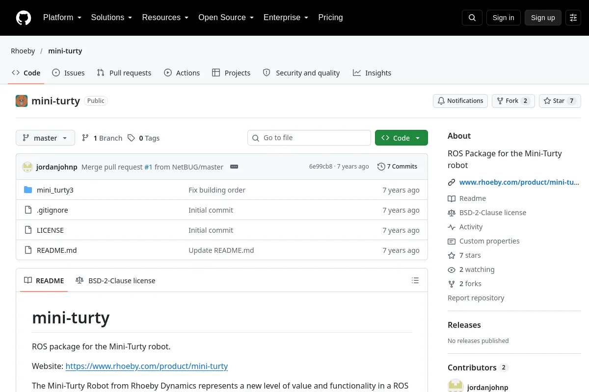 mini turty · Rhoeby resource page screenshot