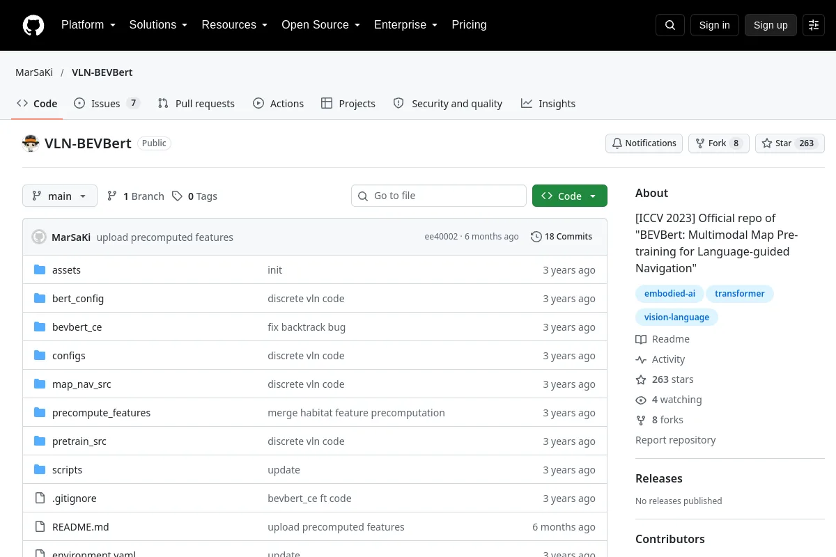 VLN-BEVBert · MarSaKi website or repository screenshot