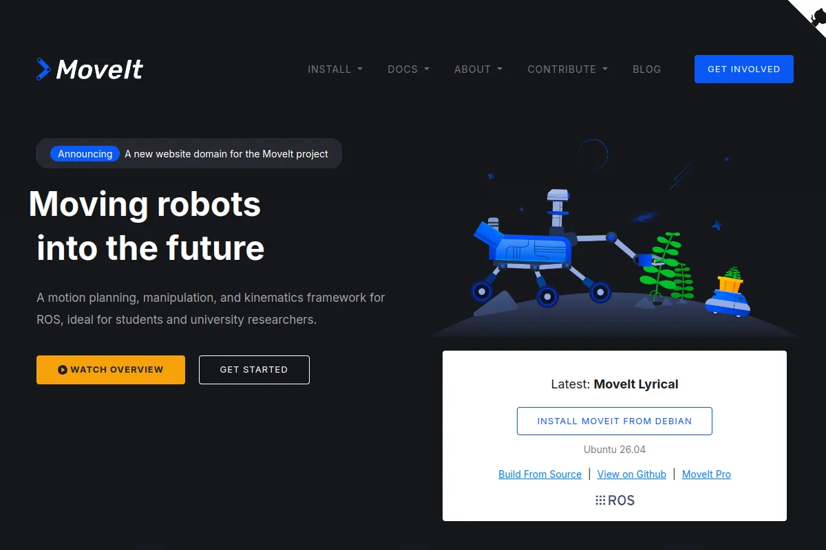 MoveIt resource page screenshot