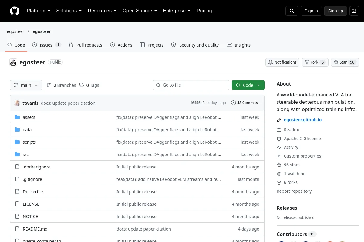 egosteer · egosteer website or repository screenshot