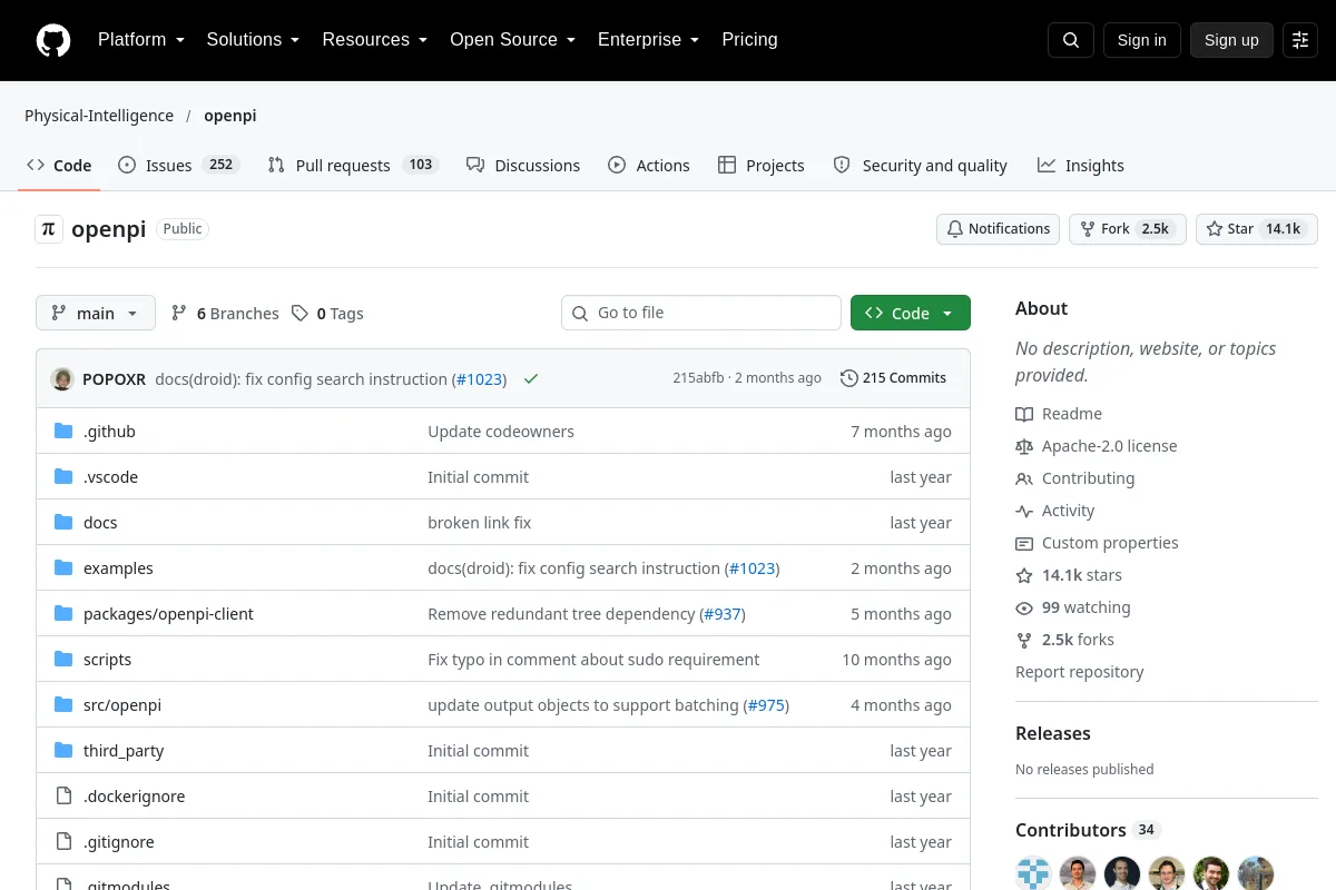 openpi resource page screenshot