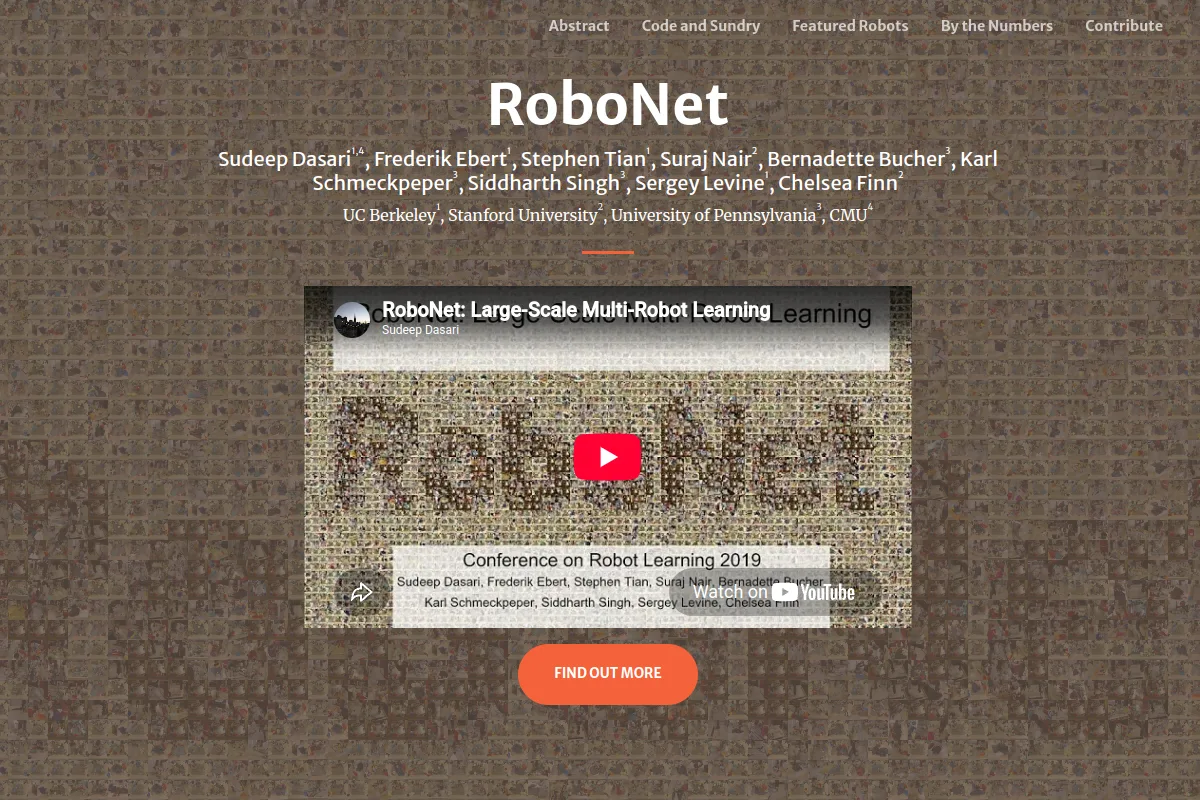 RoboNet website or repository screenshot