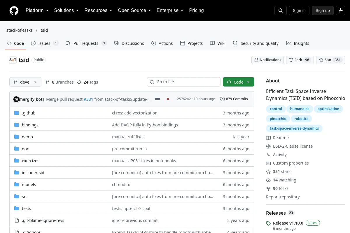 tsid · stack-of-tasks website or repository screenshot