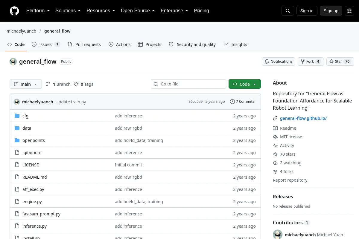 general flow · michaelyuancb resource page screenshot