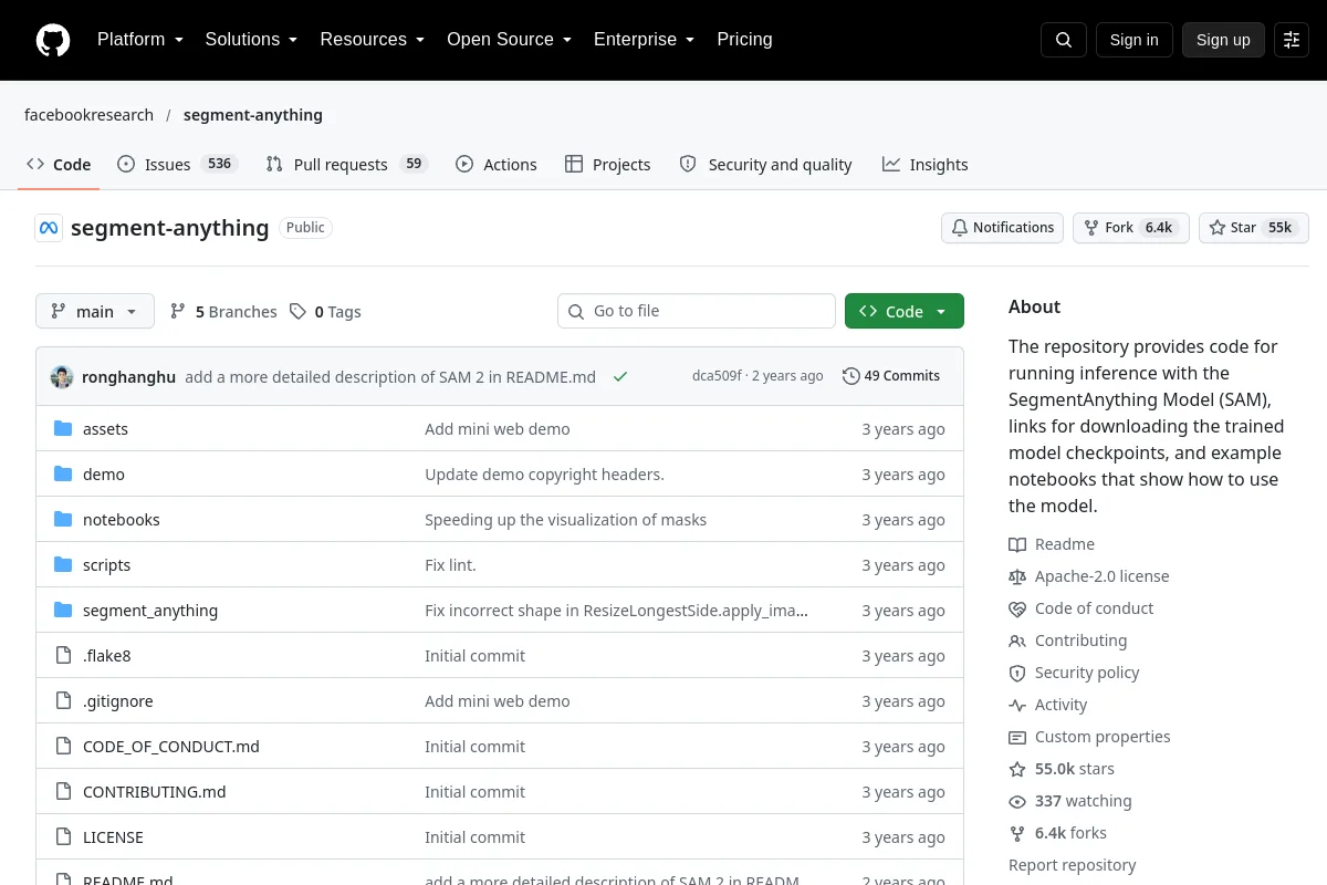 Segment Anything website or repository screenshot