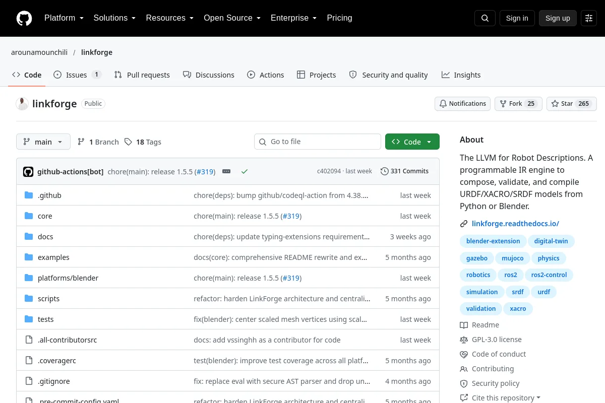 linkforge · arounamounchili resource page screenshot