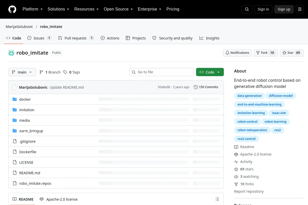 robo_imitate · MarijaGolubovic website or repository screenshot