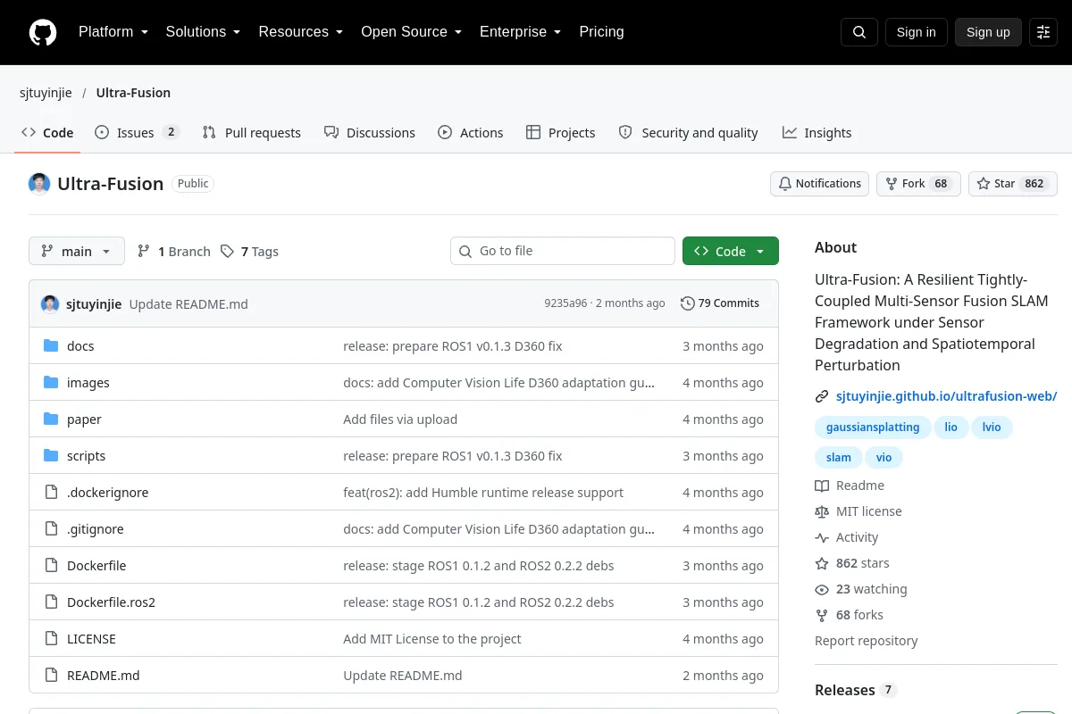 Ultra-Fusion · sjtuyinjie website or repository screenshot