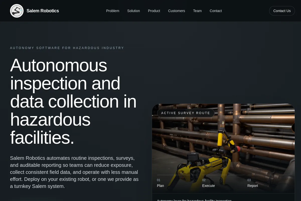Salem Robotics Inc website or repository screenshot