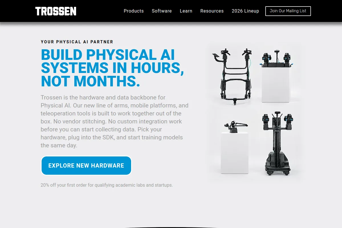 Interbotix Arms website or repository screenshot